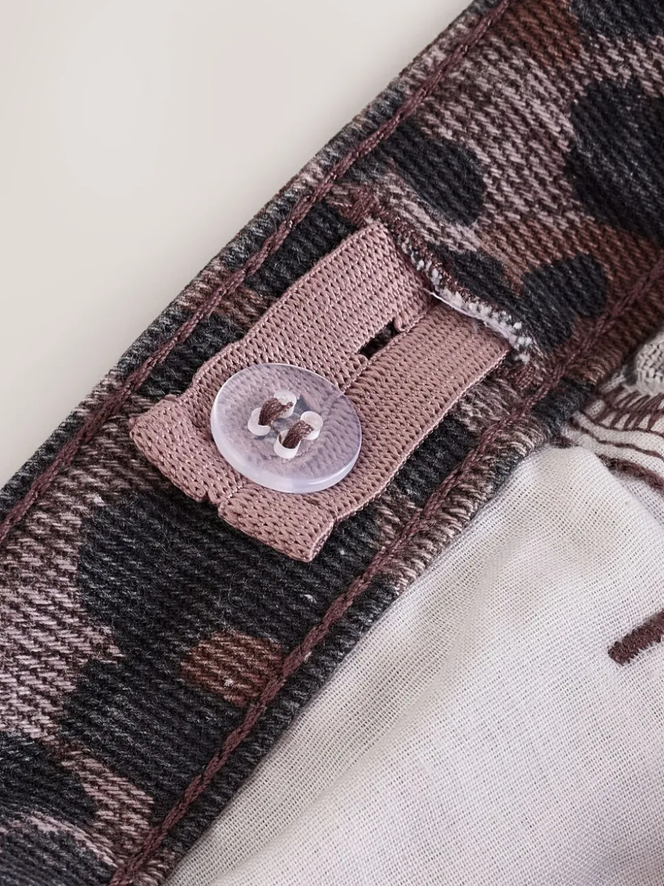 Chocoladebruin luipaardmotief - Jeans met wijde pijpen (3-16 jr)