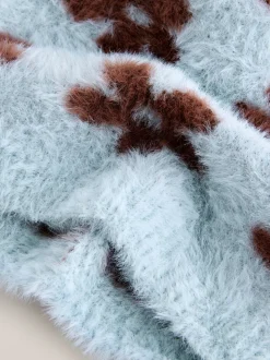 Chocolate Blue Flower - Beanie And Snoods Set (1-16yrs) (1-16yrs)