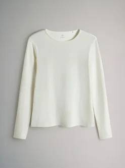 Chocolate Brown/ Taupe Brown/ Light Brown/ Neutral - The Set - 7 T-shirts met lange mouwen en ronde hals