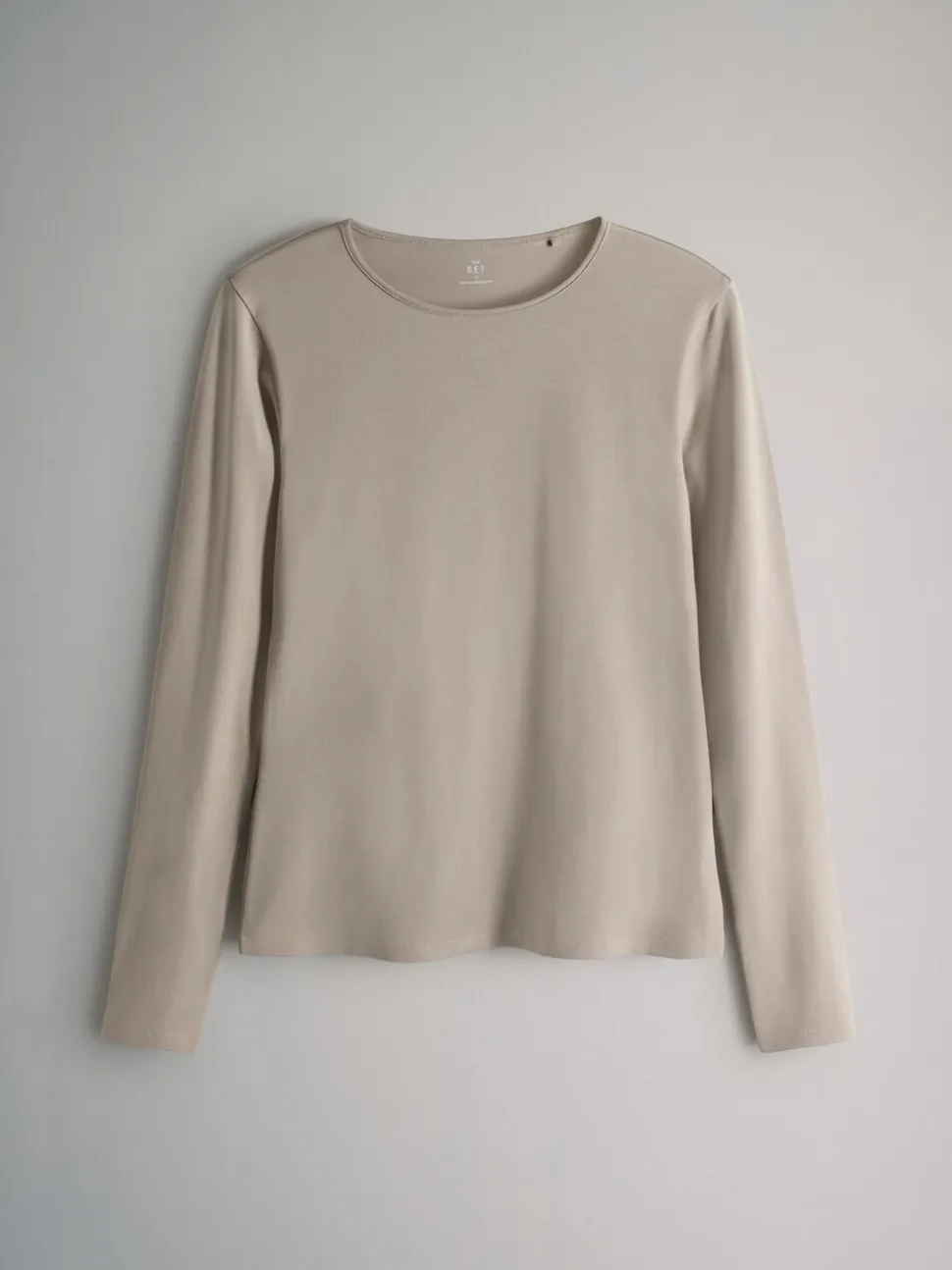 Chocolate Brown/ Taupe Brown/ Light Brown/ Neutral - The Set - 7 T-shirts met lange mouwen en ronde hals