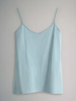 Chocolate Brown/Cream/White/Blues - The Set 7 pakken dunne bandvest Tops