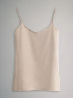 Chocolate Brown/Cream/White/Blues - The Set 7 pakken dunne bandvest Tops