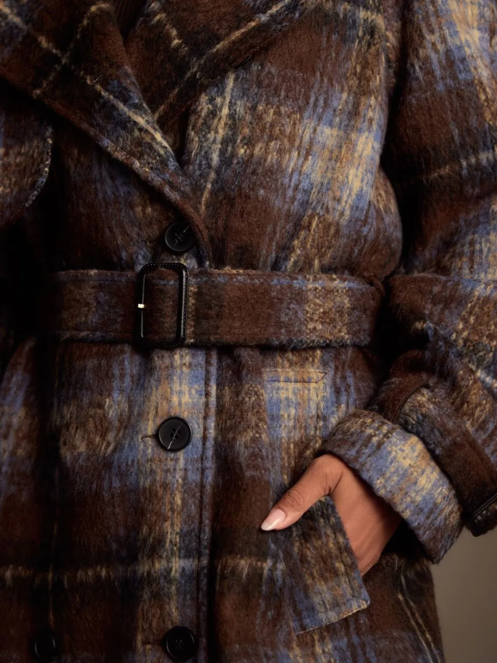Chocoldebruin geruit - Trenchcoat