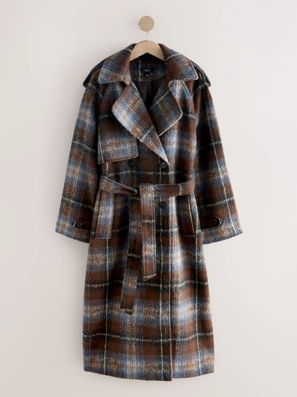 Chocoldebruin geruit - Trenchcoat