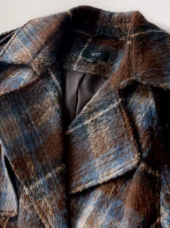 Chocoldebruin geruit - Trenchcoat