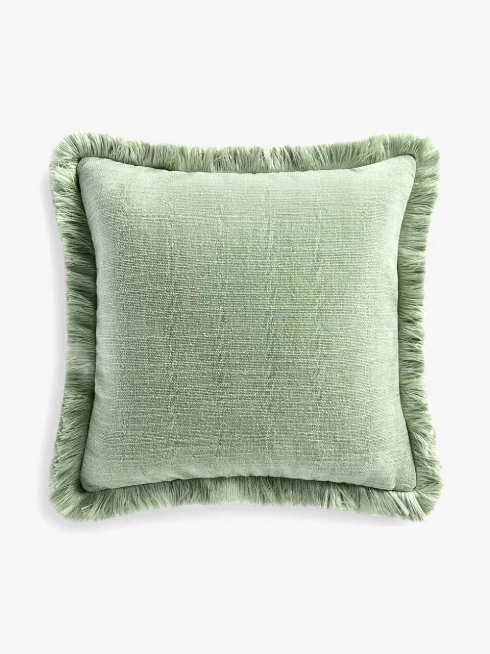 Chunky Fringe Velvet Chenille Cushion