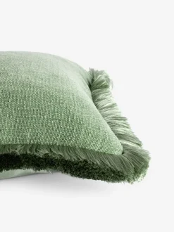 Chunky Fringe Velvet Chenille Cushion