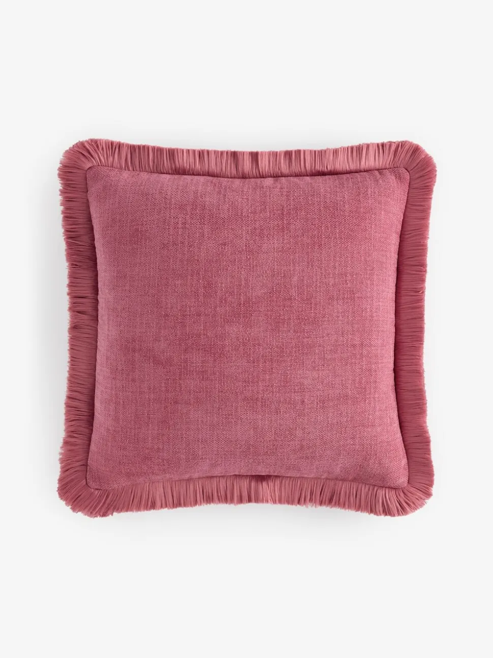 Chunky Fringe Velvet Chenille Cushion