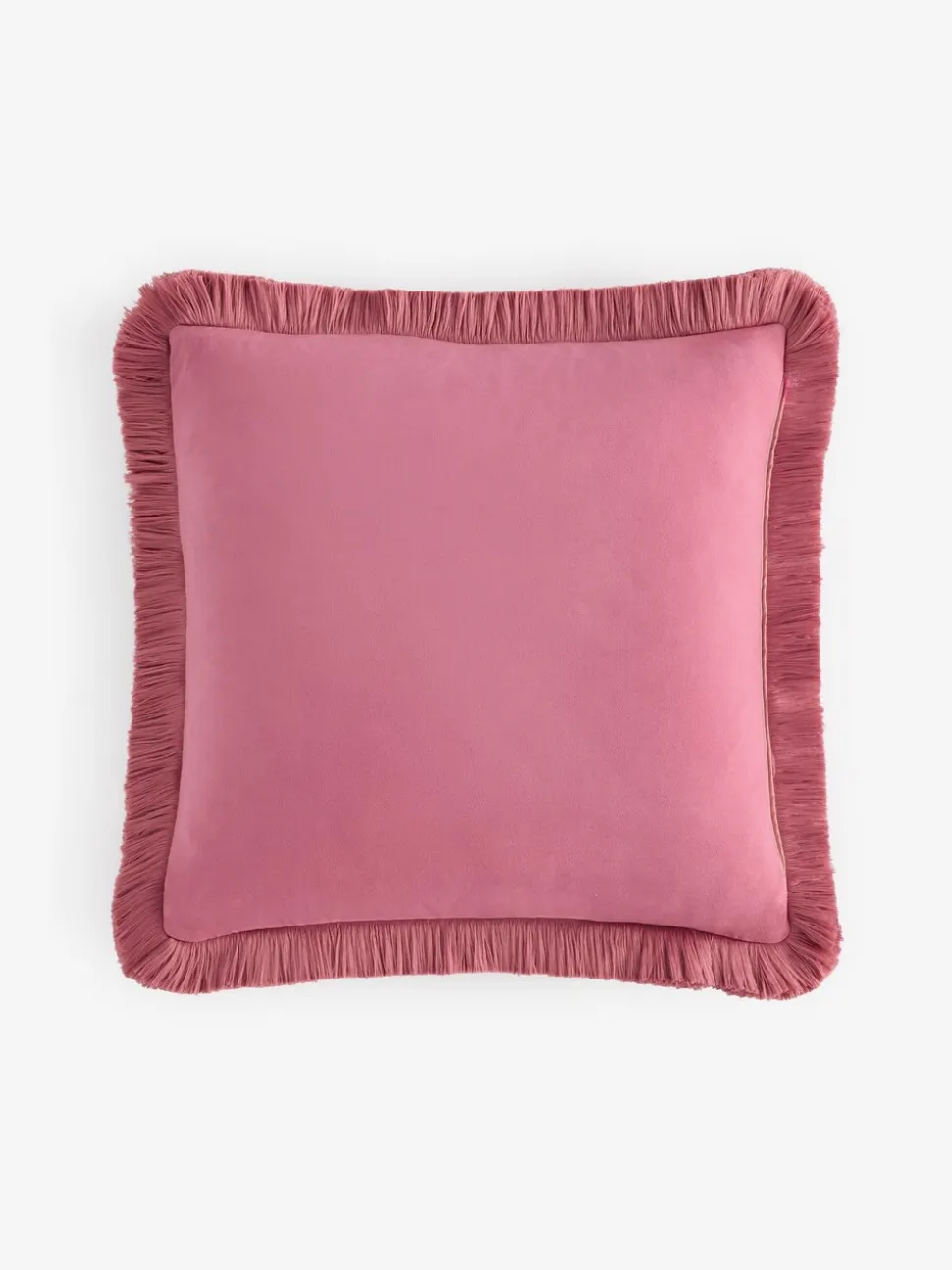 Chunky Fringe Velvet Chenille Cushion