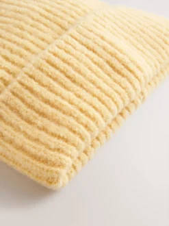 Citroengeel - Fluffy beanie-muts (1-16jr)