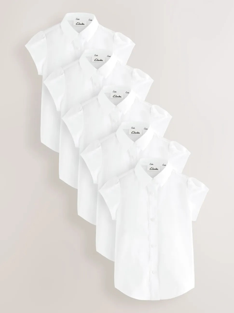 Clarks 5 Pack Girls School Shirts