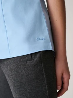 Clarks aansluitend school overhemd met korte mouwen