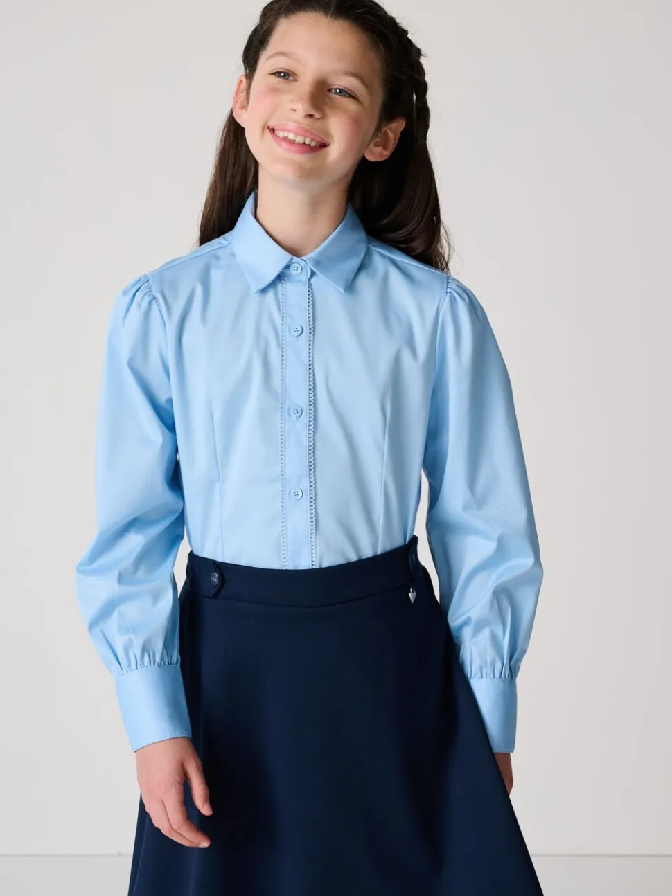 Clarks aansluitend schooloverhemd met Lange mouwen