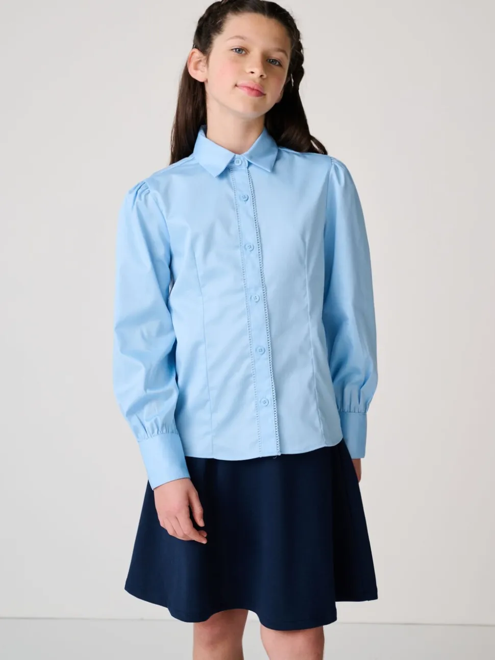 Clarks aansluitend schooloverhemd met Lange mouwen