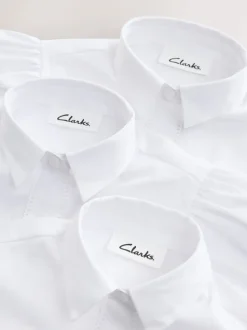 Clarks getailleerde schooloverhemden met korte mouwen 3 set