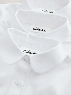 Clarks set van 3 schooloverhemden met lange mouwen en strik