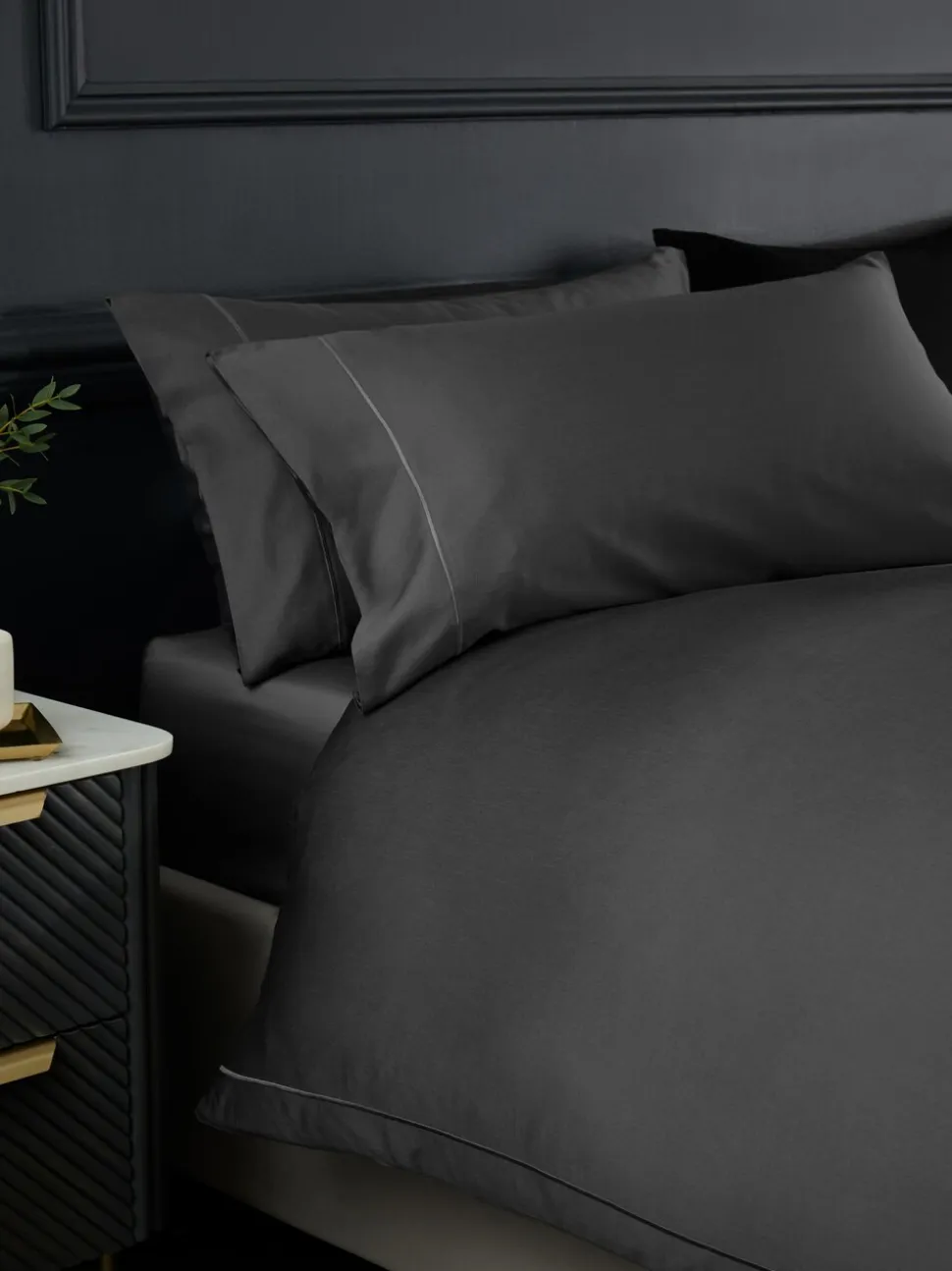 Collection Luxe 300-draads 100% katoensatijnen luxe dekbedovertrek- en kussensloopset