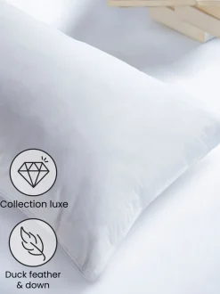 Collection Luxe Duck Down & Feather 100% Cotton Support Pillow
