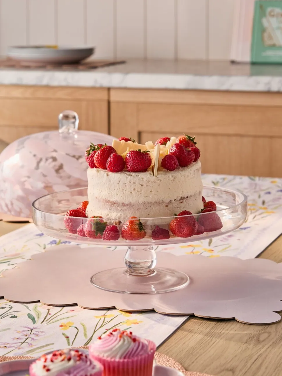 Confetti Cloche Cake Glass Stand