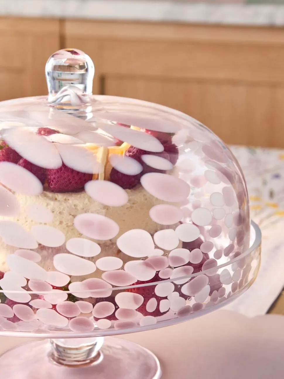 Confetti Cloche Cake Glass Stand