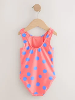 Coral Pink Shell Polka Dot - Badpak (3 mnd-7 jr)