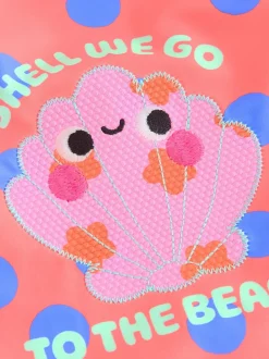 Coral Pink Shell Polka Dot - Badpak (3 mnd-7 jr)