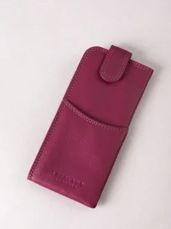 Cranberry - Lakeland Leather Glasses Case