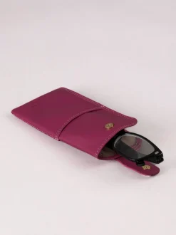 Cranberry - Lakeland Leather Glasses Case