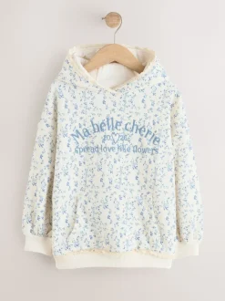 Cream Ditsy Flower - Hoodie (3 - 16 jr)