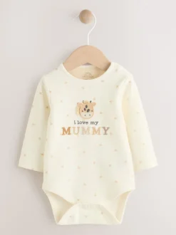 Cream Giraffe I Love My Mummy - Set van 1 babyrompertjes