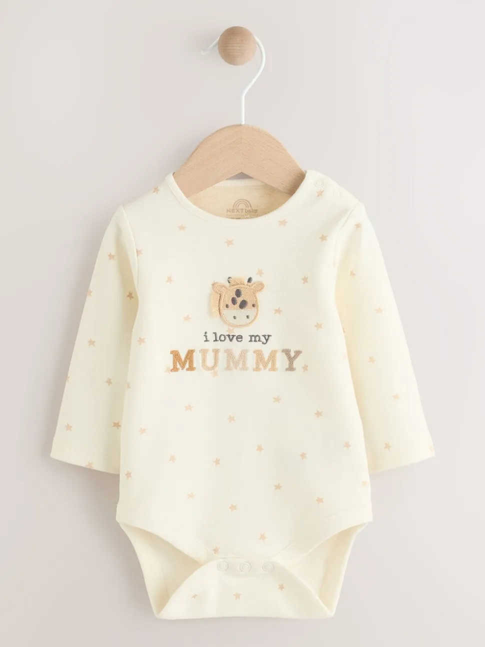 Cream Giraffe I Love My Mummy - Set van 1 babyrompertjes