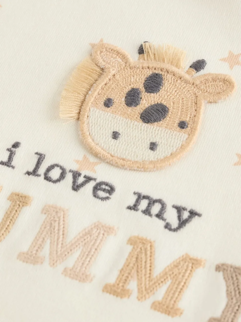 Cream Giraffe I Love My Mummy - Set van 1 babyrompertjes