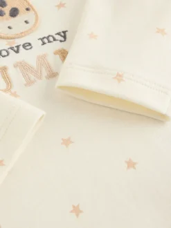 Cream Giraffe I Love My Mummy - Set van 1 babyrompertjes