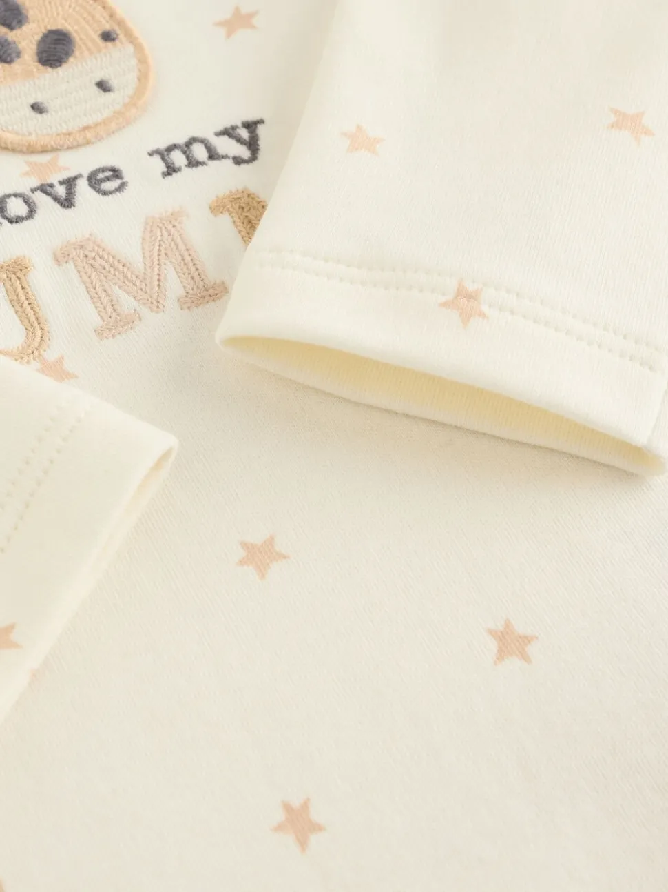 Cream Giraffe I Love My Mummy - Set van 1 babyrompertjes