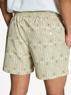 Cream Palmeira Print - Frescobol Carioca Rio Zwembroek