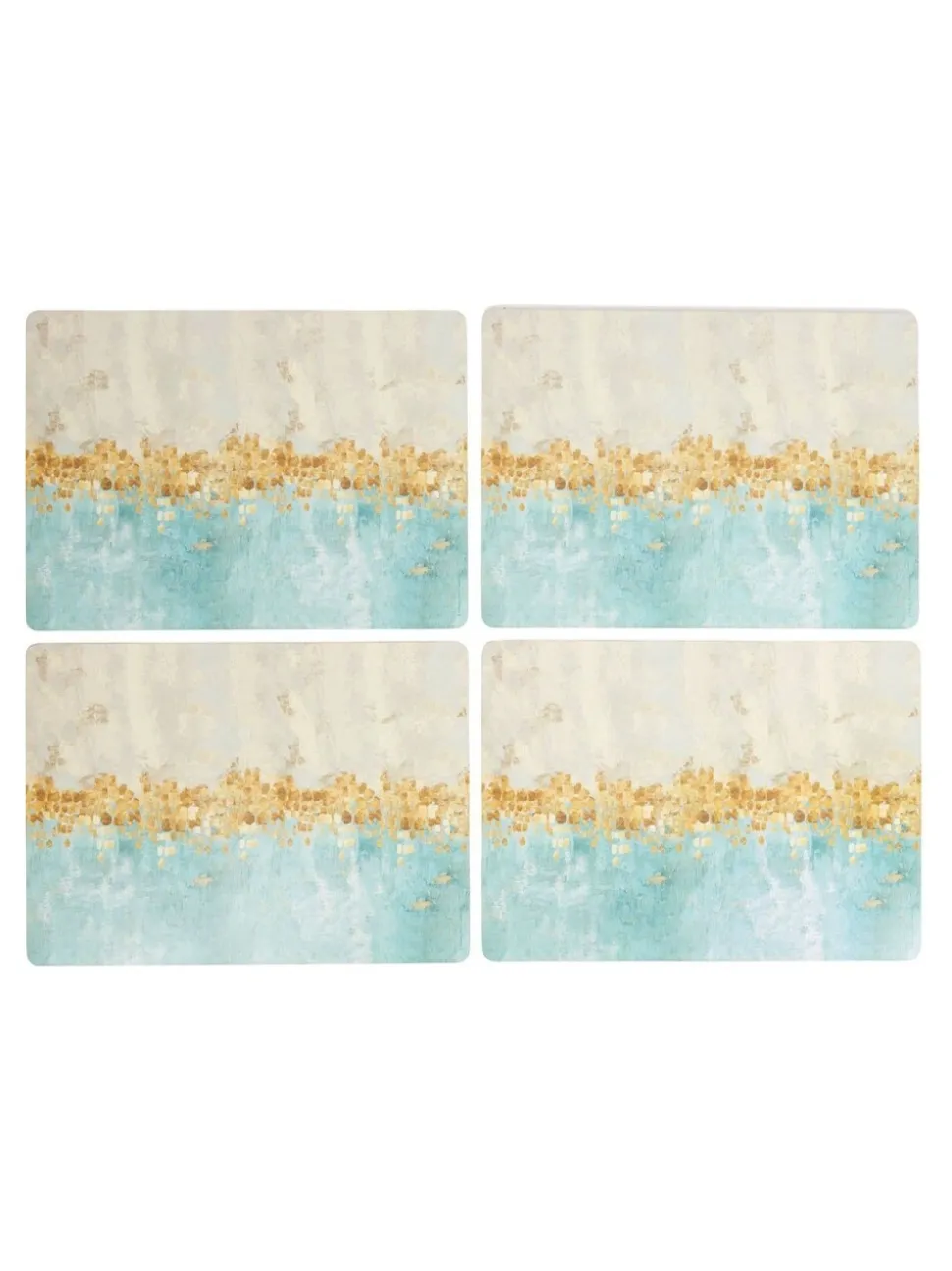 Creative Tops Set van 4 grote Placemats met kurken achterkant en Kunstdruk