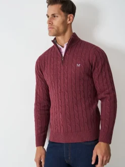 Crew Clothing Oarsman Cable Half Zip Jumper
