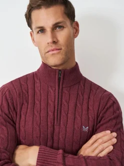 Crew Clothing Oarsman Cable Half Zip Jumper