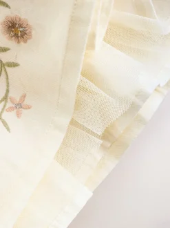 Crème - Baby Embroidered Long Sleeve Dress and Knickers Set 2 Piece (0mths-2yrs)