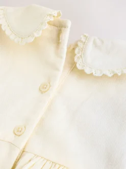 Crème - Baby Embroidered Long Sleeve Dress and Knickers Set 2 Piece (0mths-2yrs)
