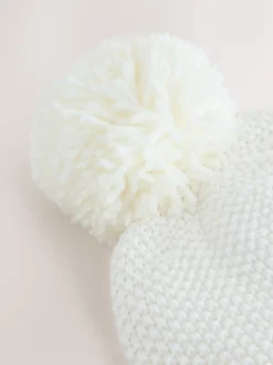 Crème - Baby geborduurde konijnenfiguur hoed (0mnd -2jr)