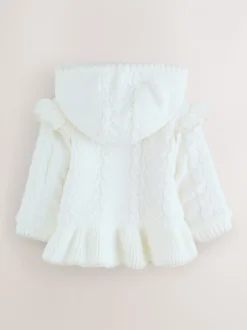 Crème - Baker by Ted Baker gebreide vestjas met strikdetail