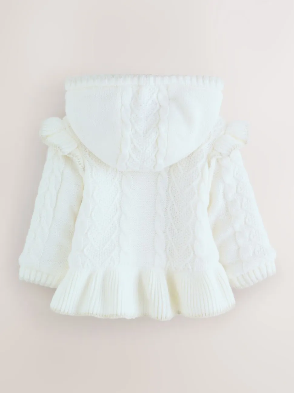 Crème - Baker by Ted Baker gebreide vestjas met strikdetail