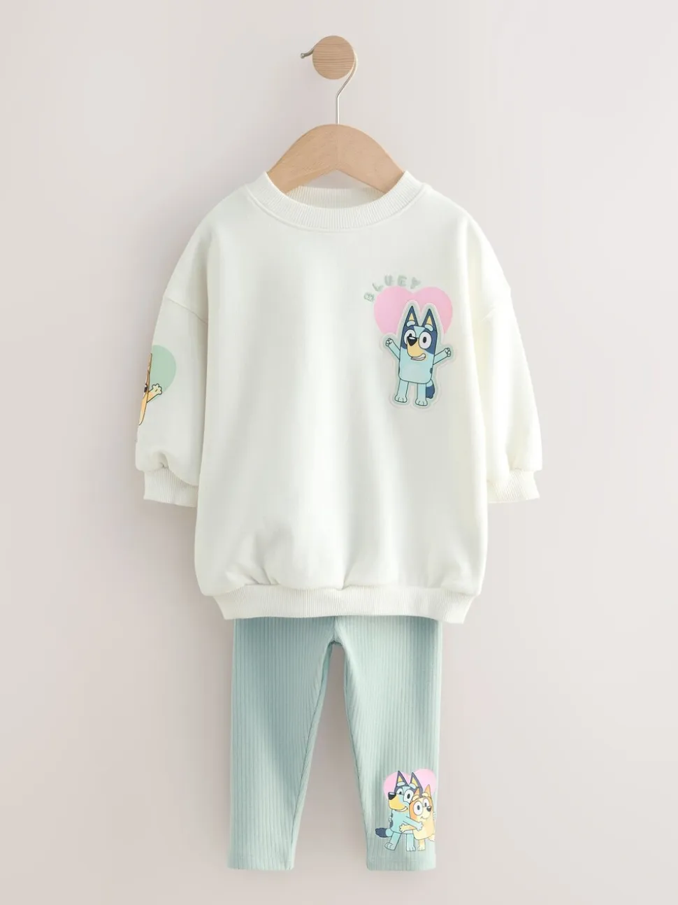Crème - Bluey-set van sweatshirt en legging (12mnd -7jr)