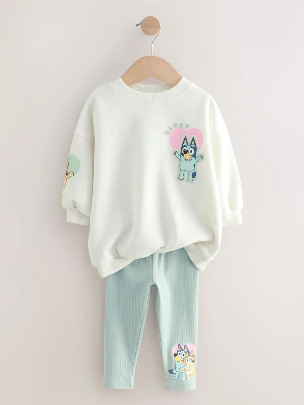 Crème - Bluey-set van sweatshirt en legging (12mnd -7jr)