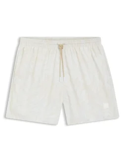 Crème - BOSS Piranha Printed Swim Shorts