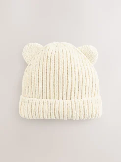 Crème - 3D Oor Muts (3mnd -10jr)