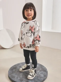 Crème - Disney Minnie Mouse set van sweatshirt en legging (3mnd -7jr)