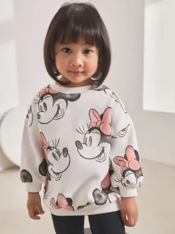 Crème - Disney Minnie Mouse set van sweatshirt en legging (3mnd -7jr)