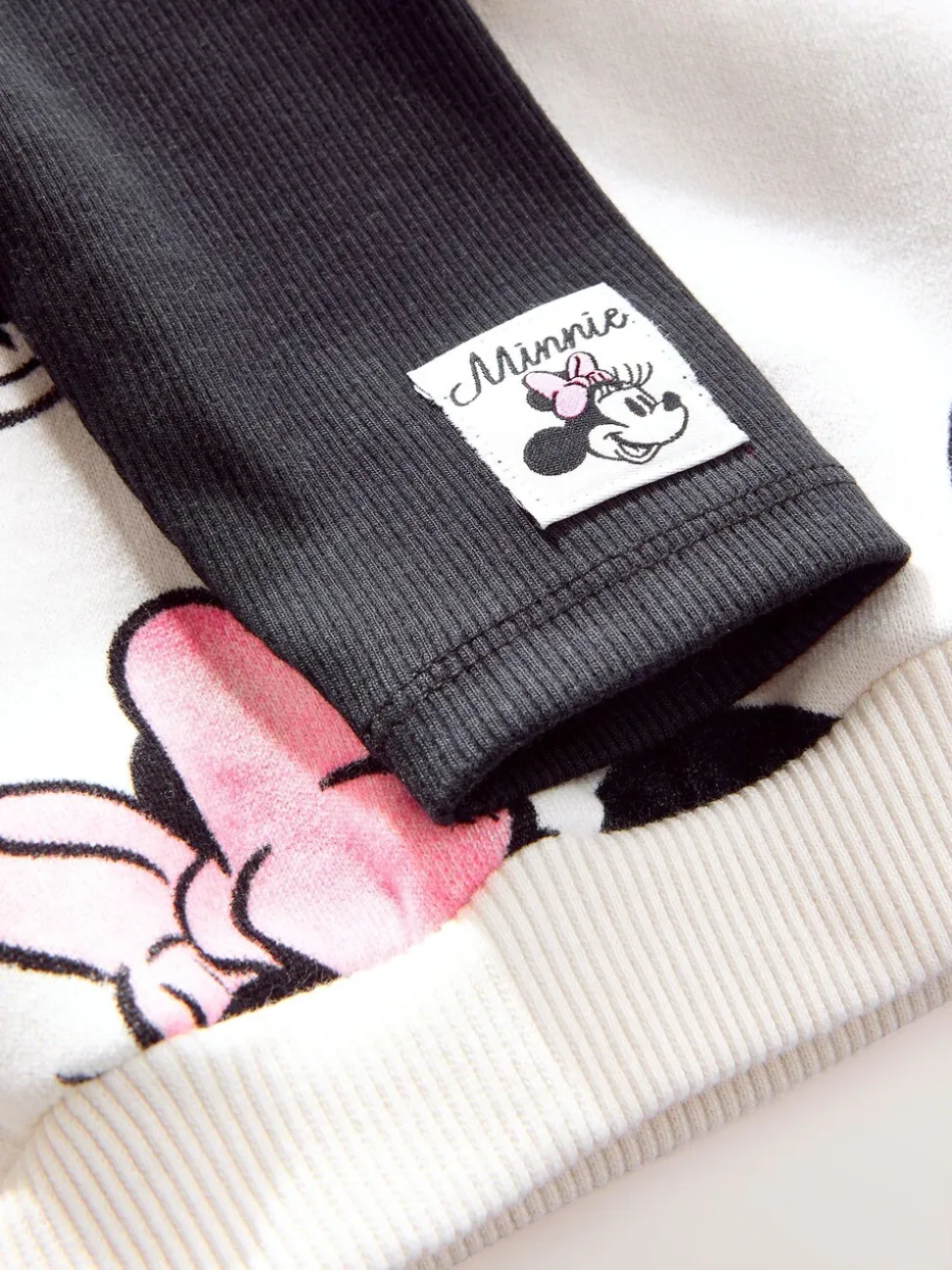 Crème - Disney Minnie Mouse set van sweatshirt en legging (3mnd -7jr)